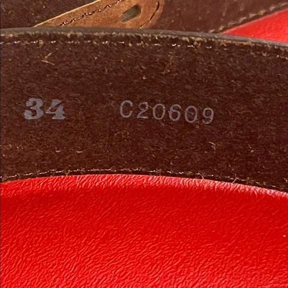 Justin Boots Brown Belt with Turquoise Embellishments - Picture 4 of 5